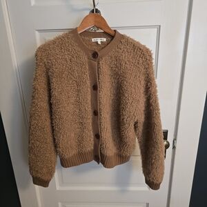 Alex Mill Binky Cardigan Merino Teddy Terracotta M